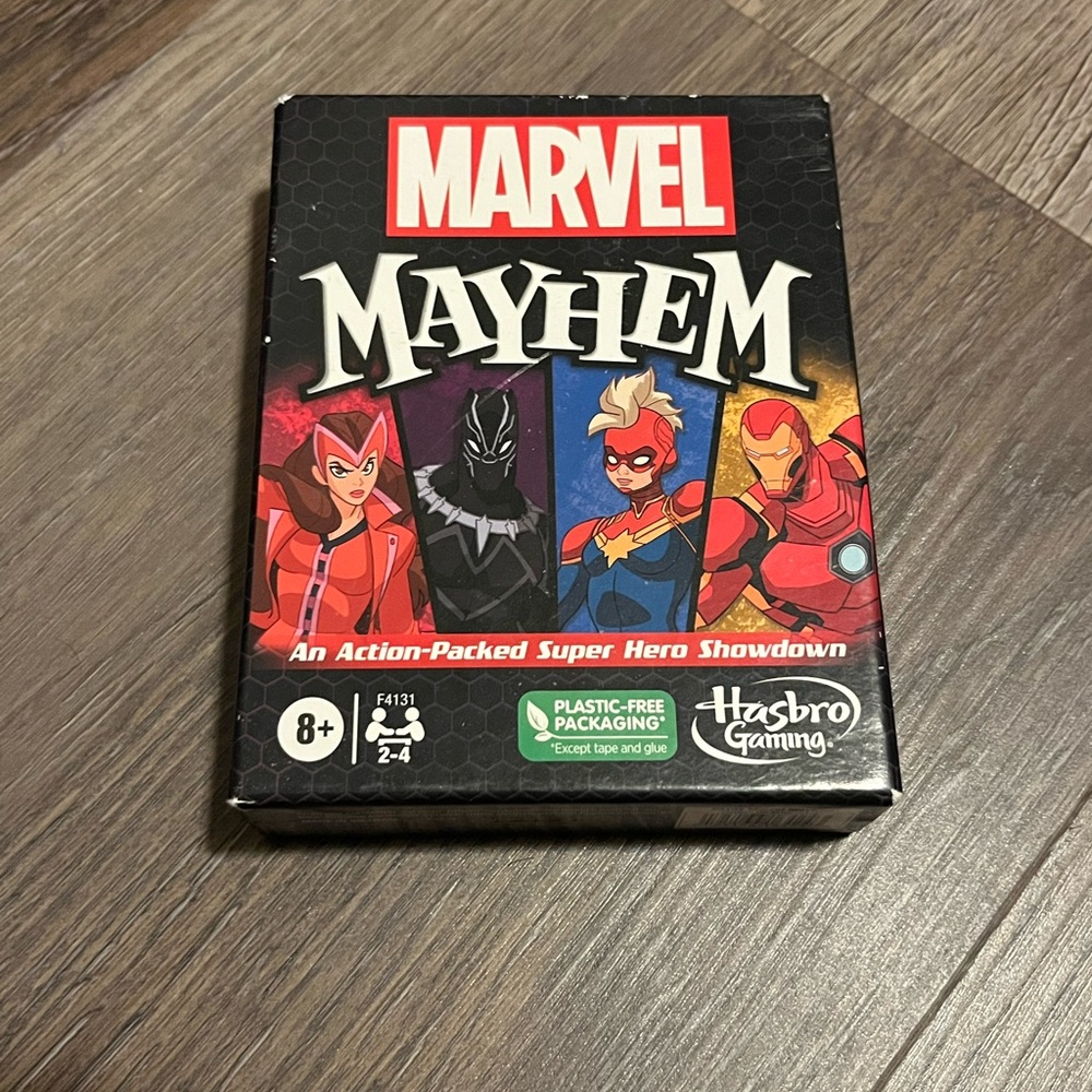 Hasbro Marvel Mayhem Card Game - Black, Red, and Gold